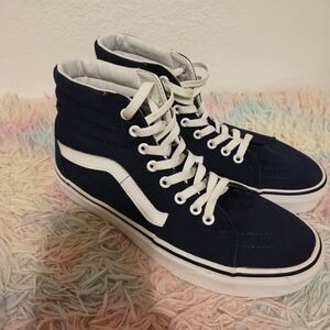 Vans SK 8-Hi men 7.5 or women 9 color navy Blue
